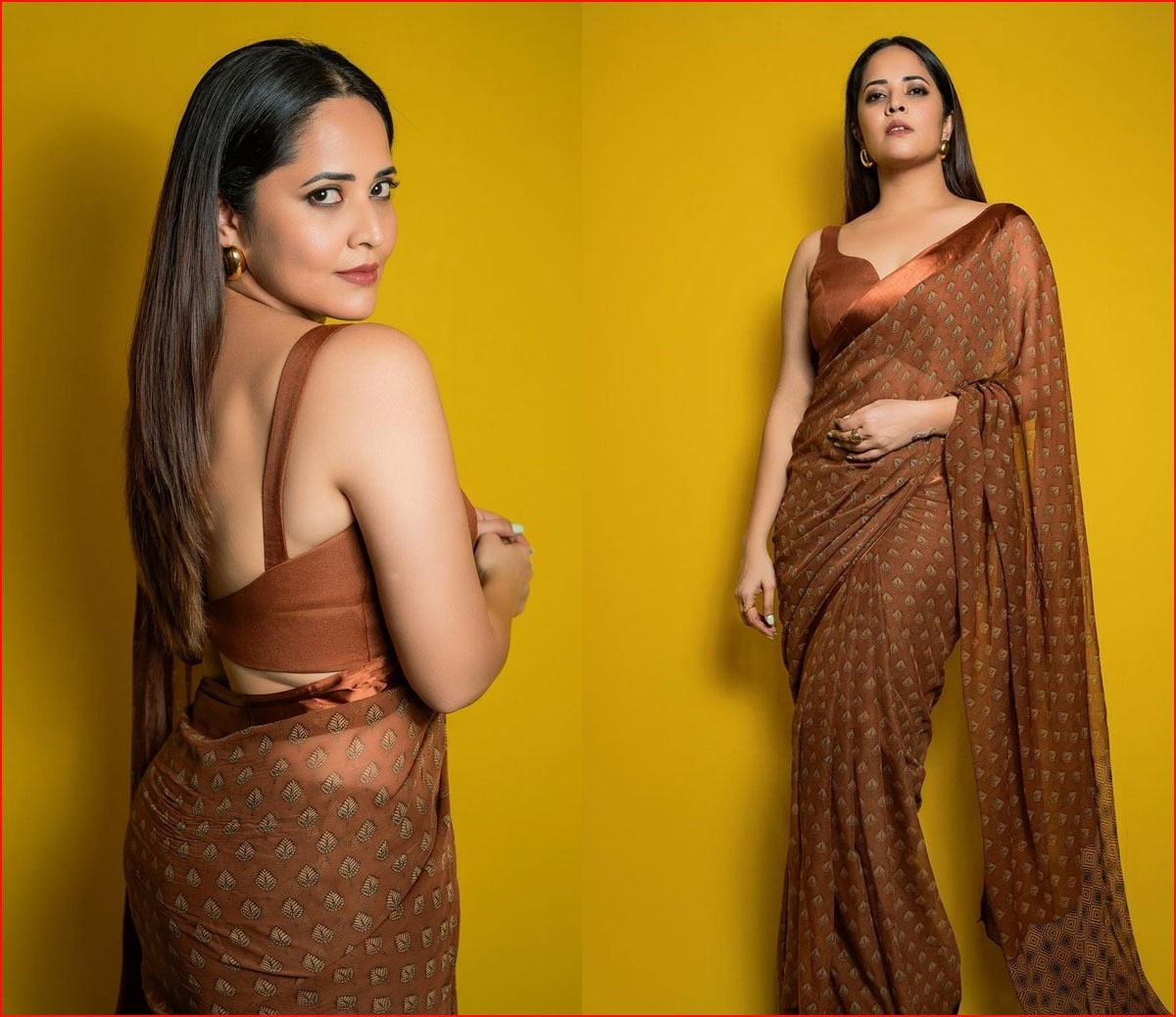 anasuya bharadwaj  చీర కట్టులో చిలిపి అనసూయ 