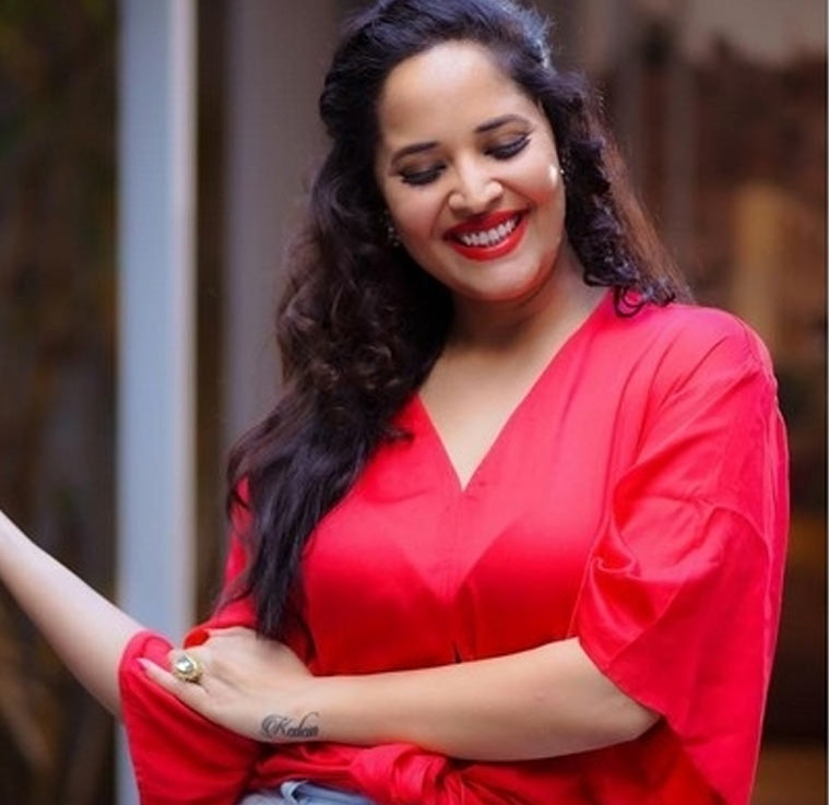 anasuya,ansuya glamour,anasuya latest photoshoot,thank you brother promotions,ansuya photos  కాస్త ఒళ్ళు చేసిన అనసూయ 