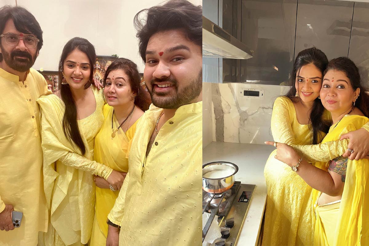 anchor sreemukhi,sreemukhi house warming ceremony  కొత్తింట్లోకి యాంకర్ శ్రీముఖి