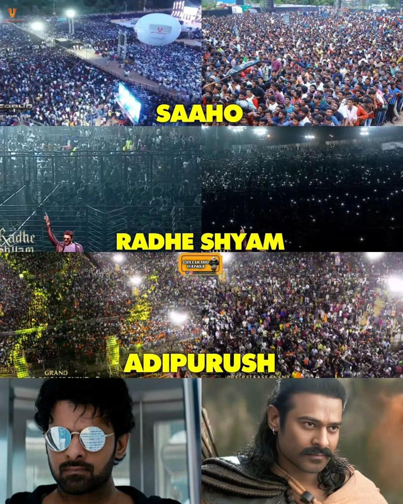 adipurush,prabhas,saaho,radhe shyam,pre release event  ఆదిపురుష్‌పై యాంటీ ఫాన్స్ కామెడీ మీమ్స్