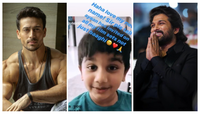 ayan,allu ayanm allu arjun son,bunny,tiger shroff  బన్నీకే షాకిచ్చిన కొడుకు.. స్టార్ హీరో రియాక్షన్!