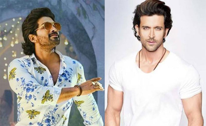 hrithik roshan,allu arjun,dance,bollywood  బన్నీ డ్యాన్స్‌కి బాలీవుడ్ స్టార్ హీరో ఫిదా!