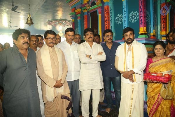 chiranjeevi,nagarjuna,venkatesh,nimmagadda prasad  ఫిలిం నగర్ కొత్త ఆలయాలు ప్రారంభం!