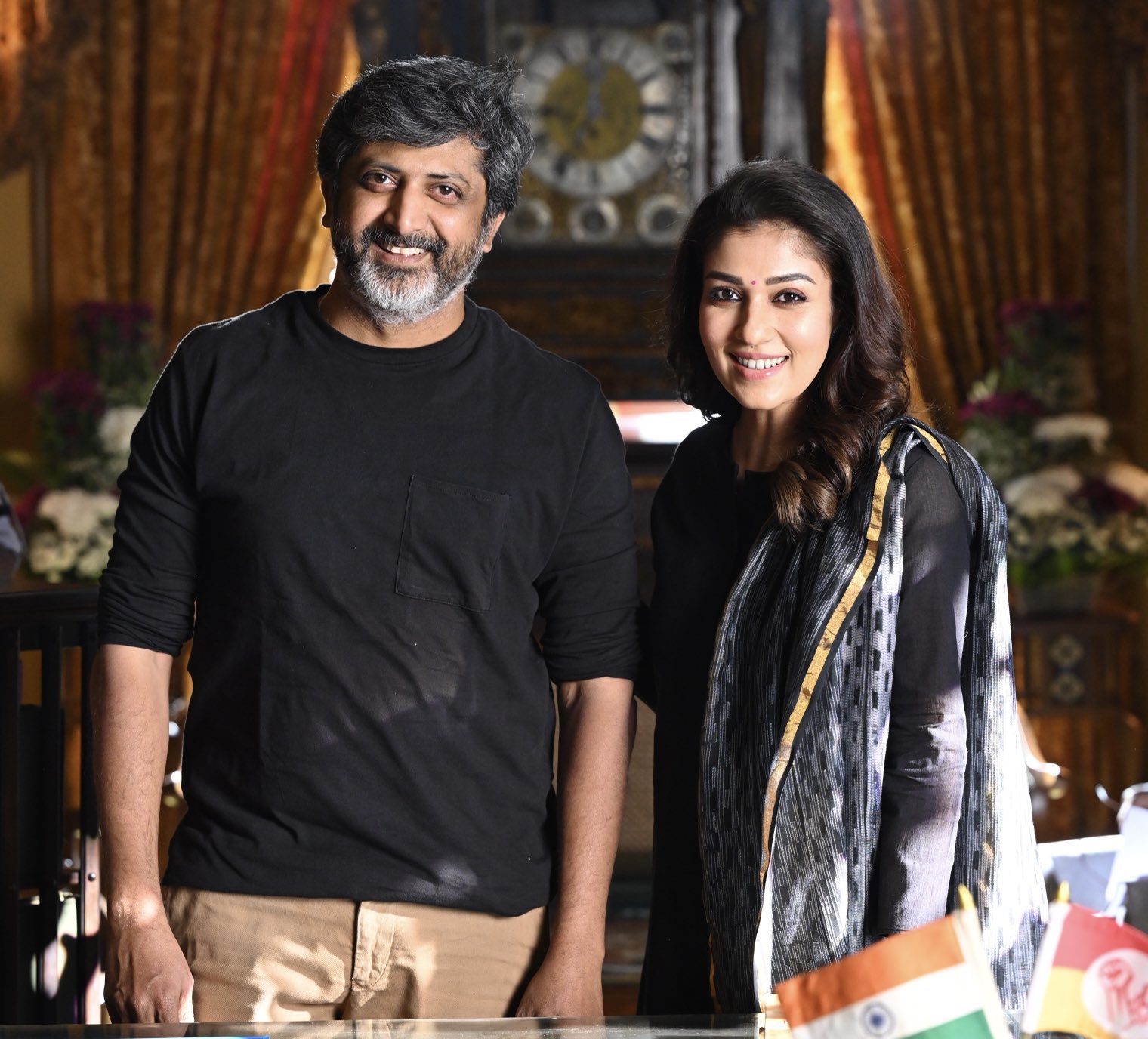 megastar chiranjeevi,mohan raja,konidela production,super good films,godfather,hyderabad,nayantara  గాడ్ ఫాదర్ సెట్స్ లో నయనతార లుక్ 