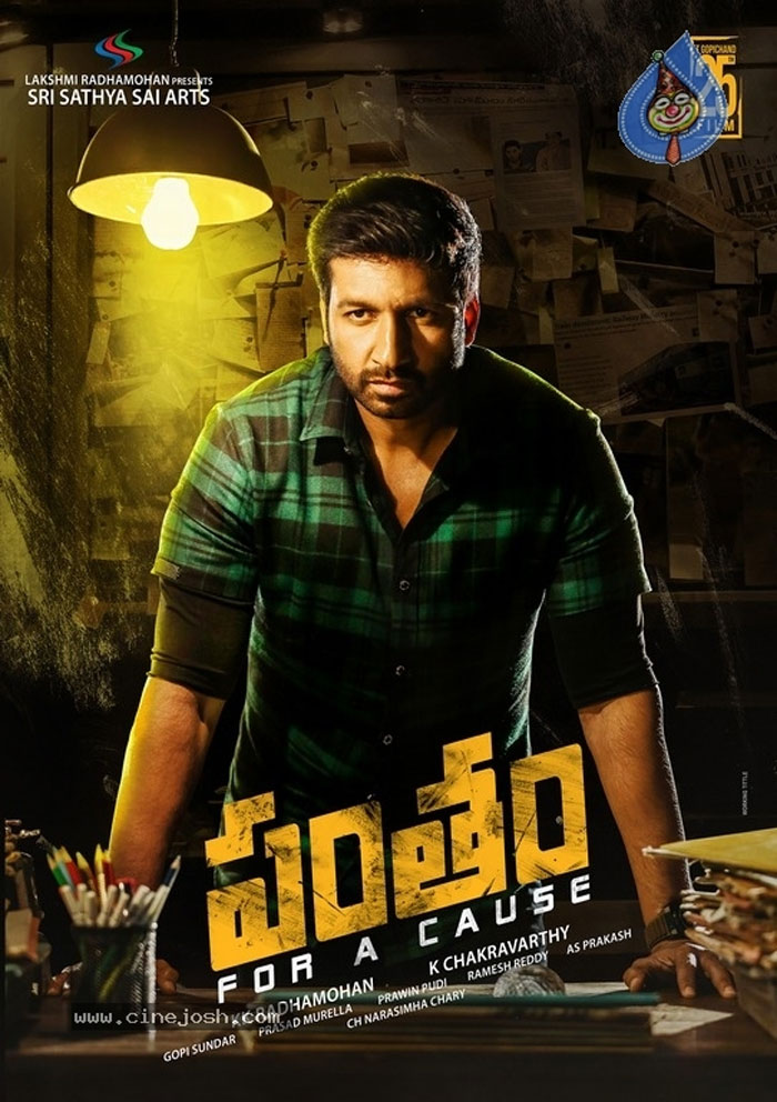 gopichand,pantham,first look,  గోపీచంద్ 'పంతం' ఫ‌స్ట్ లుక్ ఇదే..!