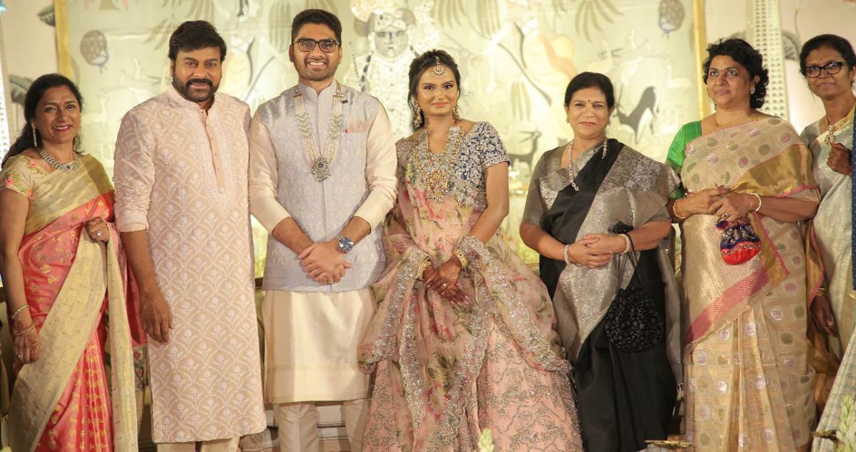 gunasekhar,gunasekhar daughter neelima wedding reception  గుణ శేఖ‌ర్ కుమార్తె నీలిమ వివాహ వేడుక  