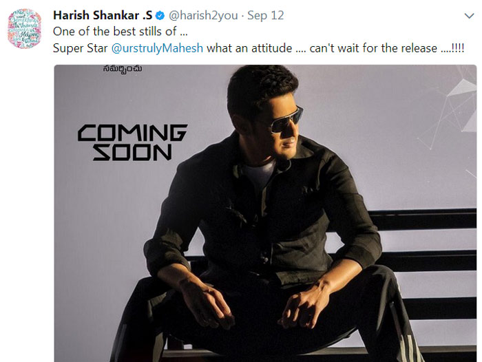 harish shankar,mahesh babu,spyder,harish tweet on spyder mahesh  మెగా దర్శకుడి బిస్కెట్లు ఫలిస్తాయా..? 