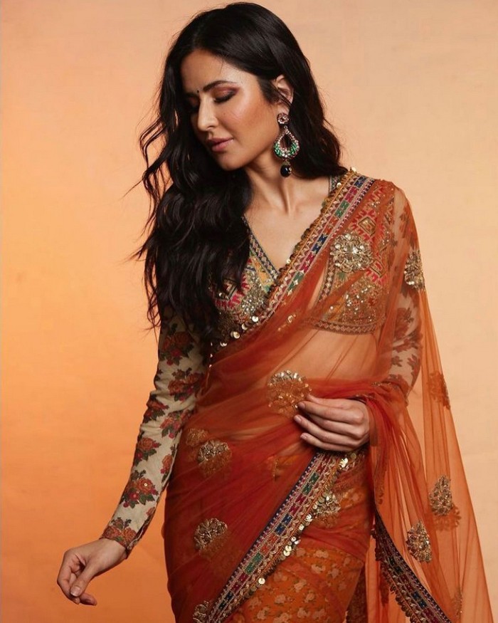 katrina kaif,bollywood actress,katrina kaif saree look,katrina kaif pics viral