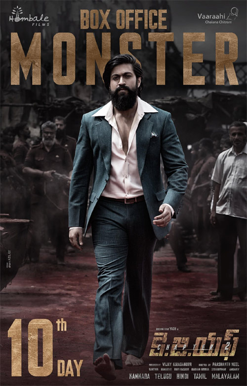 kgf chapter 2,kgf 2,yash,prashanth neel,kgf chapter 2 10 days collections,kgf 2: 10 days collections  కెజిఫ్ చాప్టర్ 2: 10 Days కలెక్షన్స్