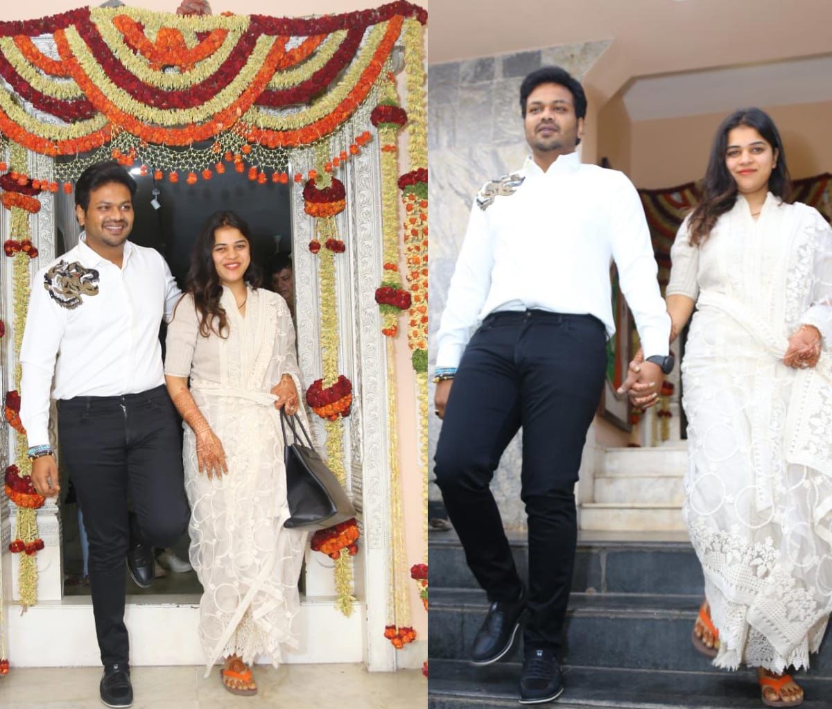 manchu manoj,mounika  పెళ్లి తర్వాత మనోజ్-మౌనిక తొలిసారి ఇలా..