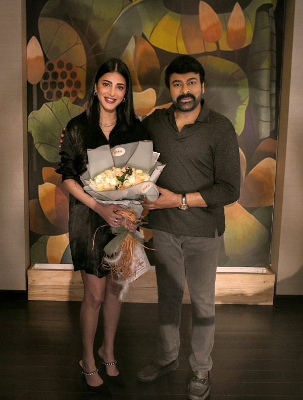 chiru 154,director bobby,shruti haasan,chiranjeevi,chiru with sruthi haasan,chiranejevi - sruthi hasan combo  మెగా 154: చిరుకి హీరోయిన్ దొరికేసింది