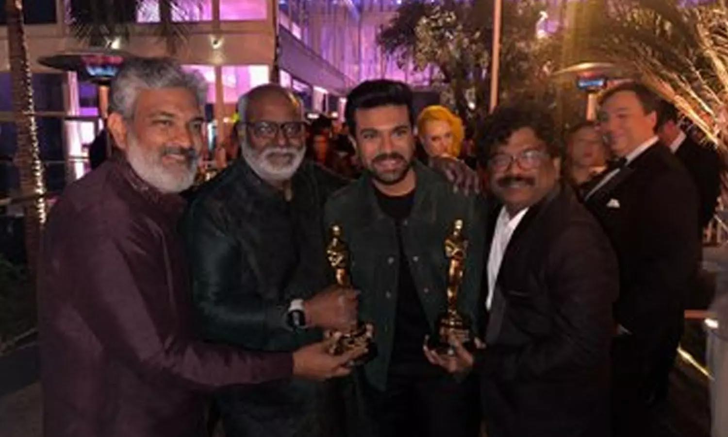 megastar,rrr team  ఆర్.ఆర్.ఆర్ టీమ్ కి మెగా పార్టీ?