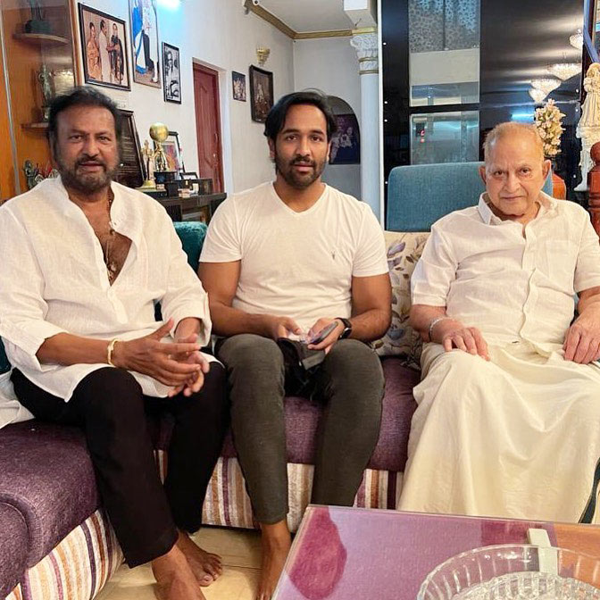 manchu mohan babu,manchu vishnu meets,superstar krishna,krishna house  విష్ణు-మోహన్ బాబు.. సూపర్ స్టార్ తో మీటింగ్