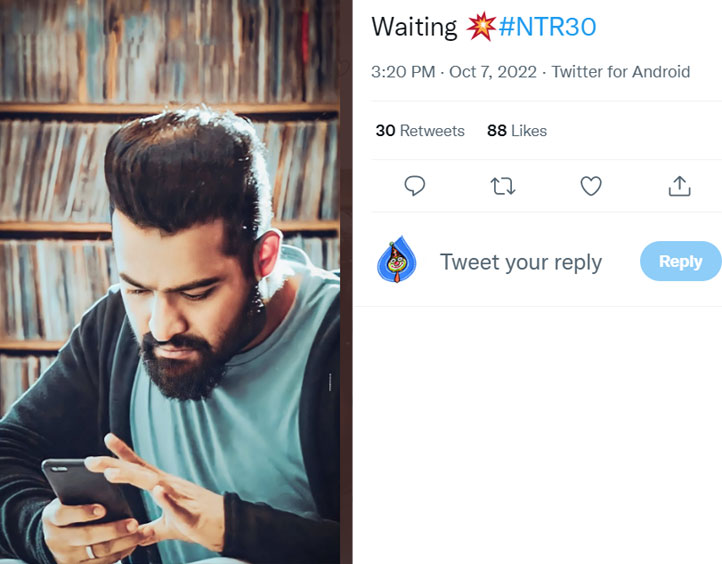 ntr30,tarak,jr ntr  అప్ డేట్ లేకున్నా ట్రెండ్ చేస్తాం: తారక్ ఫాన్స్