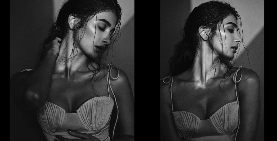 pooja hedge,pooja hedge new look,pooja hedge glamour photos,pooja hegde black and white photos  బ్లాక్ అండ్ వైట్ పూజ హెగ్డే 