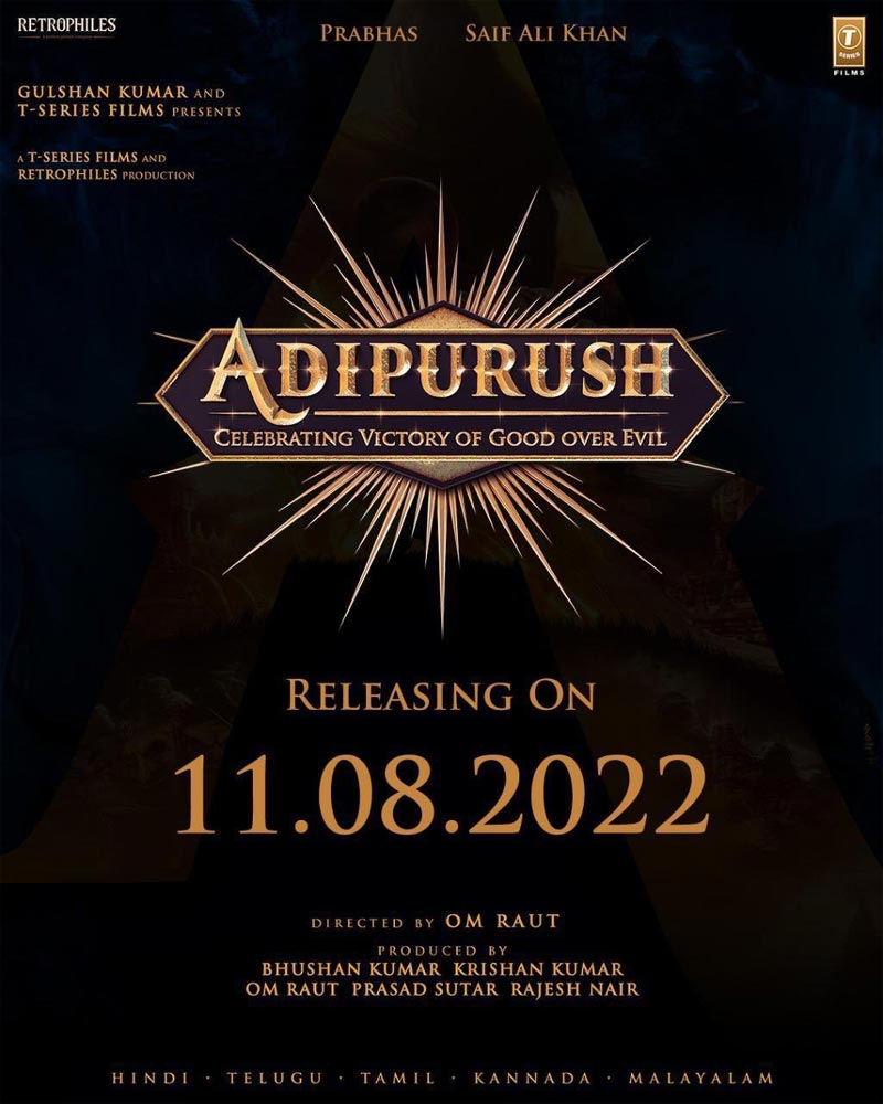 prabhas,adipurush movie,om rauth,t series,adipurush release date fix,prabhas adipurush  అఫీషియల్: ఆదిపురుష్ డేట్ ఫిక్స్