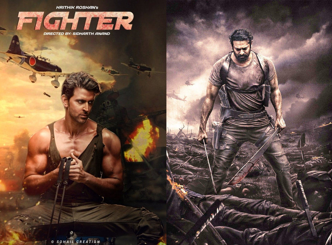 prabhas,hrithik roshan,salaar movie,fighter hindi movie  ఇంట్రెస్టింగ్: ప్రభాస్ vs హృతిక్ రోషన్