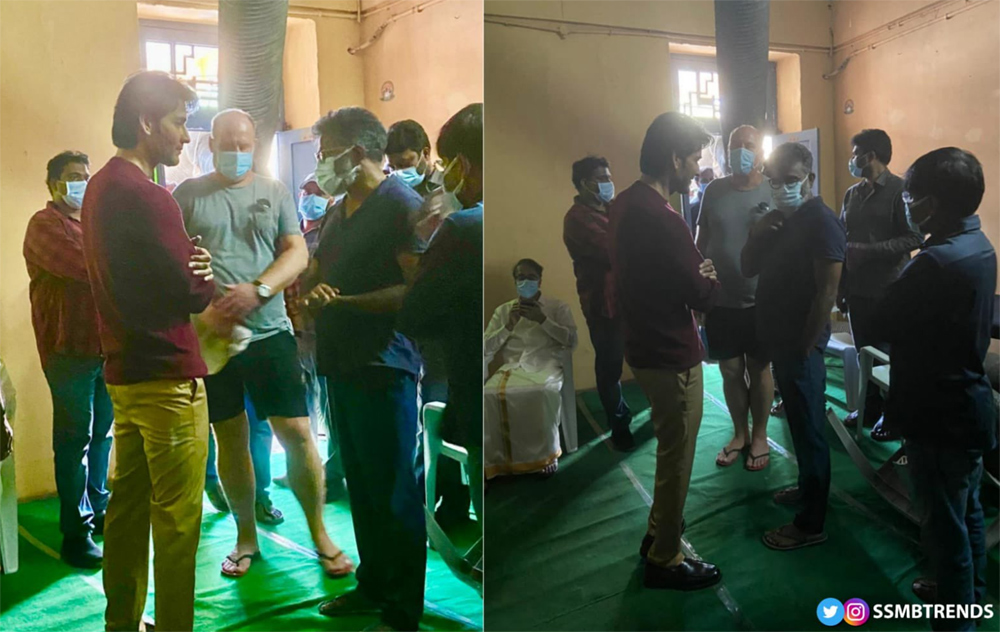 pushpa director,sukuamr,mahesh babu,sarkaru vaari paata movie,mahesh with sukuamr,ad shoot  సర్కారు వారి పాట హీరో తో పుష్ప డైరెక్టర్