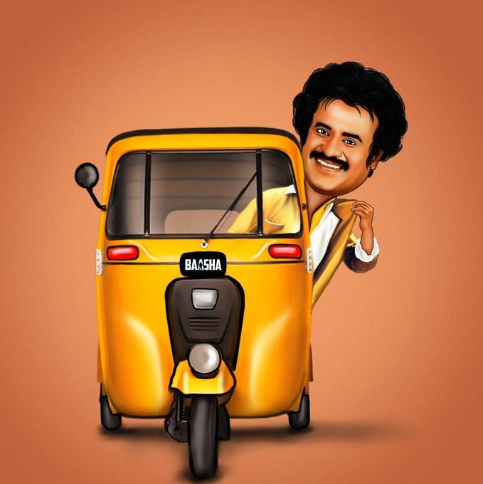 rajinikanth,anaithindhia makkal shakthi kazhagam,auto riksha  బాషా నే నమ్ముకున్న రజిని!