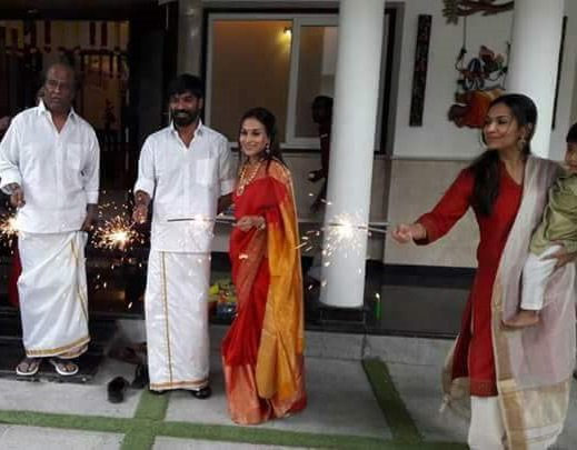 rajinikanth,rajinikanth health,aishwarya dhanush diwali celebrations,rumors  రూమర్స్ కి రజిని ఇలా చెక్ పెట్టాడు..! 