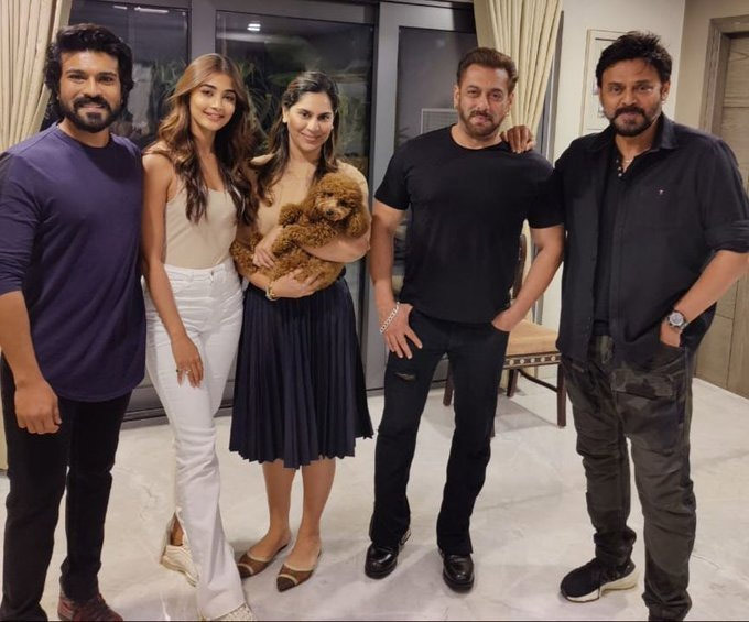 ram charan,upasana,salman khan,pooja hegde,venkatesh  రామ్ చరణ్ ఇంట్లో సల్మాన్ ఖాన్