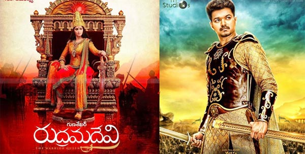 rudhramadevi,anushka,thamil relase,puli,vijay  పులిని ఇబ్బంది పెడుతోన్న రుద్రమదేవి! 