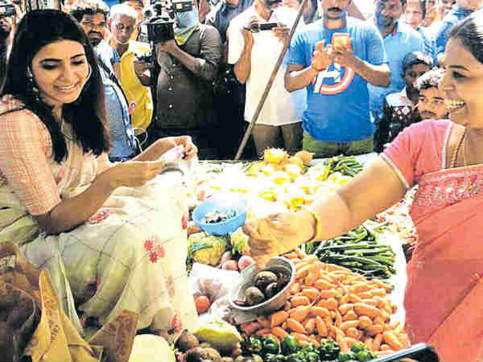 samantha,sold,vegetable,chennai veg market,jambo market  'మేము సైతం'తో మనసు మారి ఉంటుంది! 