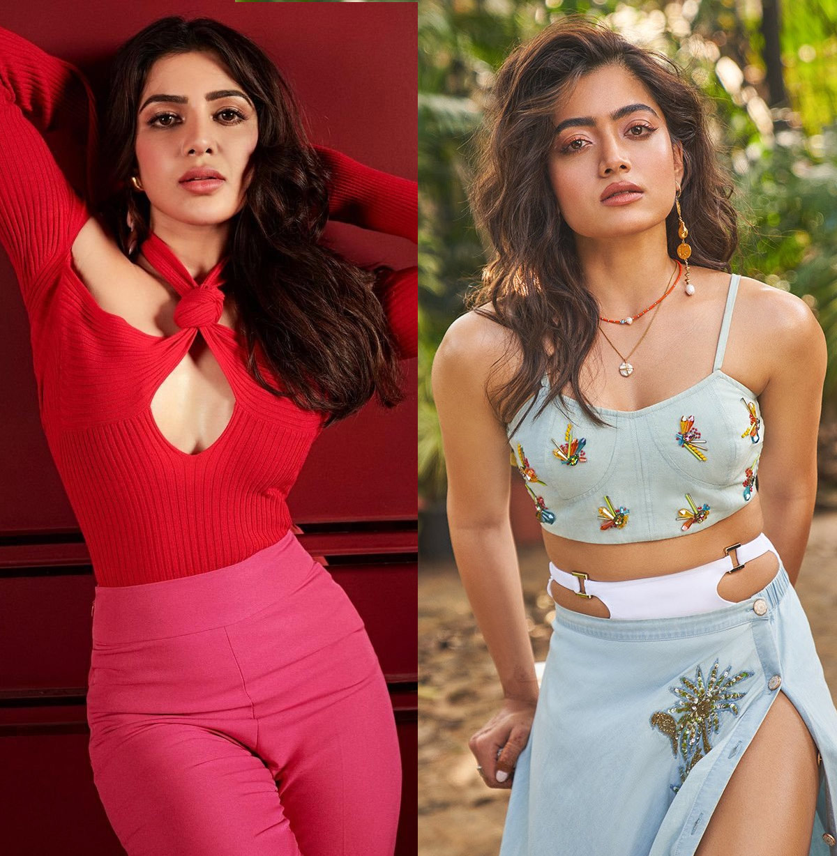 samantha,rashmika,rashmika mandanna,samantha hot photo shoot,rashmika glamour pic,filmfare shoot  సమంత అలా.. రష్మిక ఇలా 