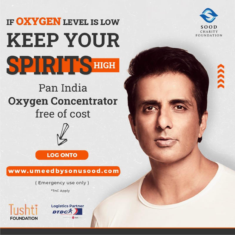 actor sonu sood,oxygen plant,four countries,help covid-19,patients,india  పాన్-ఇండియా లెవెల్లో సోనూసూద్ ఆక్సిజన్