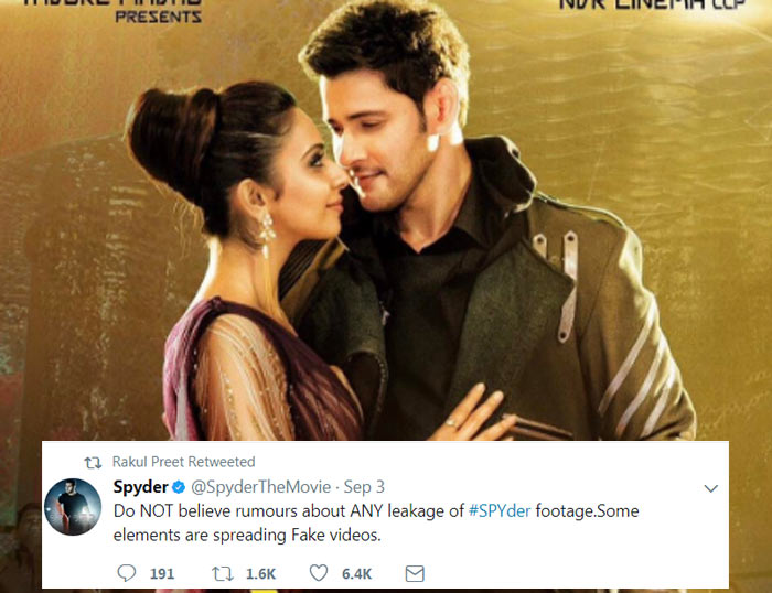 spyder,mahesh babu,spyder team,prince mahesh babu,ar murugadoss  లీక్ లపై 'స్పైడర్' టీమ్ క్లారిటీ..!