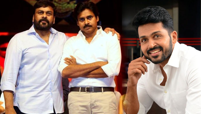 actor karthi,mega brothers,mega brother movies,movie tittles  మెగా బ్రదర్స్‌ మూవీస్‌పైనే స్టార్ హీరో కన్ను!