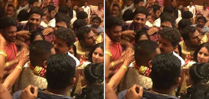 vijay,hero vijay,injured,fan daughter wedding  అభిమానుల అత్యుత్సాహంతో హీరోకి గాయాలు 