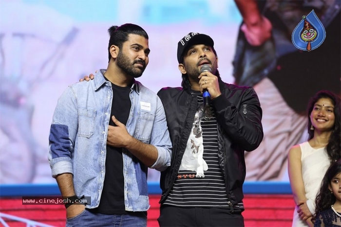 allu arjun,sharwanand,sai pallavi,padi padi leche manasu,pre release,event  ‘చెప్పను’.. దీనికేంటి సమాధానం బన్నీ?