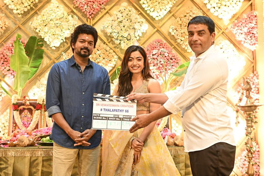 thalapathy66,vijay,vamsi paidipalli,dil raju,thaman,rashmika,sarath kumar  అఫీషియల్ గా లాంచ్ అయిన Thalapathy66 