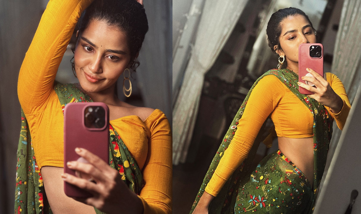 anupama parameswaran  అనుపమ చీరకట్టు చిలిపిదనం