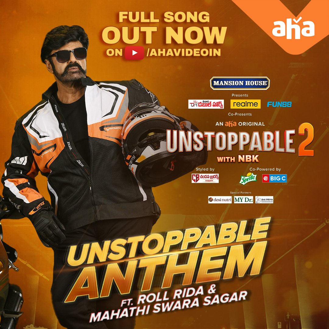 unstoppable 2,balakrishna,aha  బాలయ్య అన్ స్టాపబుల్ ఆంథెమ్ 