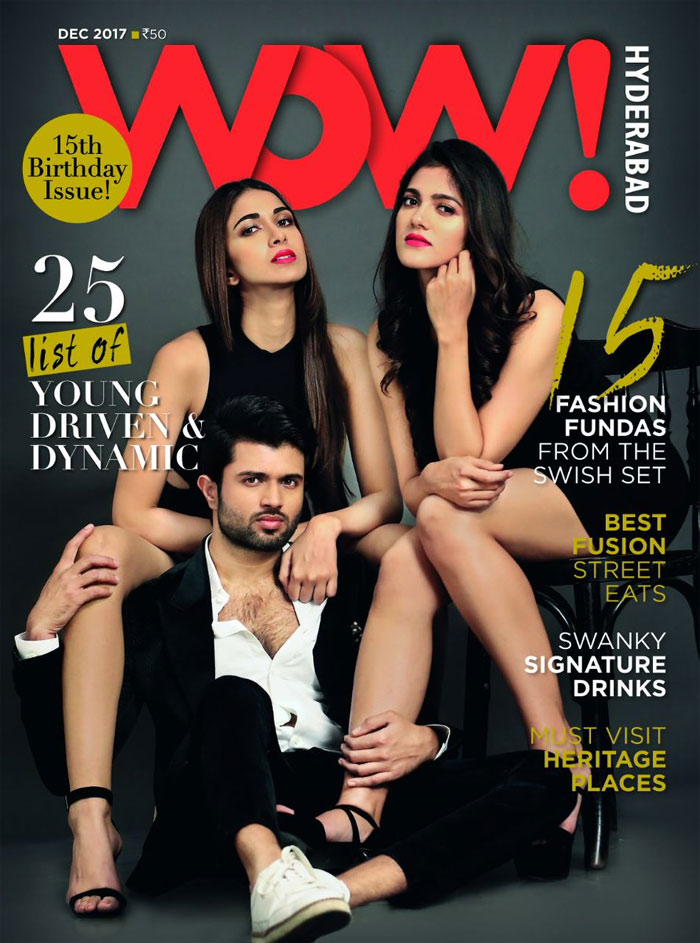 vijay devarakonda,wow magazine,cover page,arjun reddy,heroines  వావ్.. ఇద్దరు హీరోయిన్స్ తో అర్జున్ రెడ్డి!